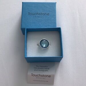 Touchstone Blue Swarovski Crystal Ring